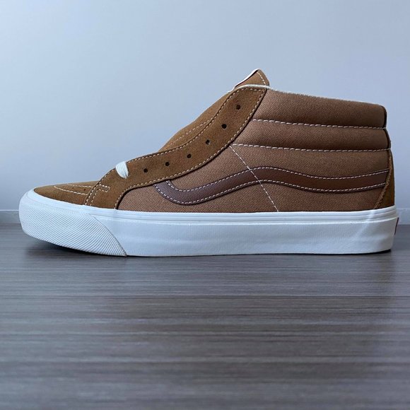 Vans Vault Og SK8 LX Mid Skate Shoes Men's Tobacco Brown - Picture 5 of 14